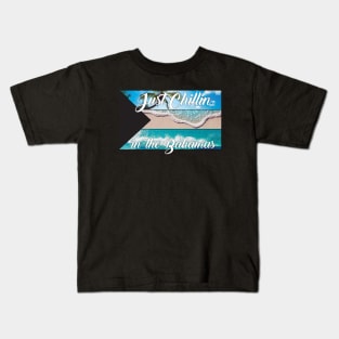 Just Chillin in the Bahamas Flag Kids T-Shirt